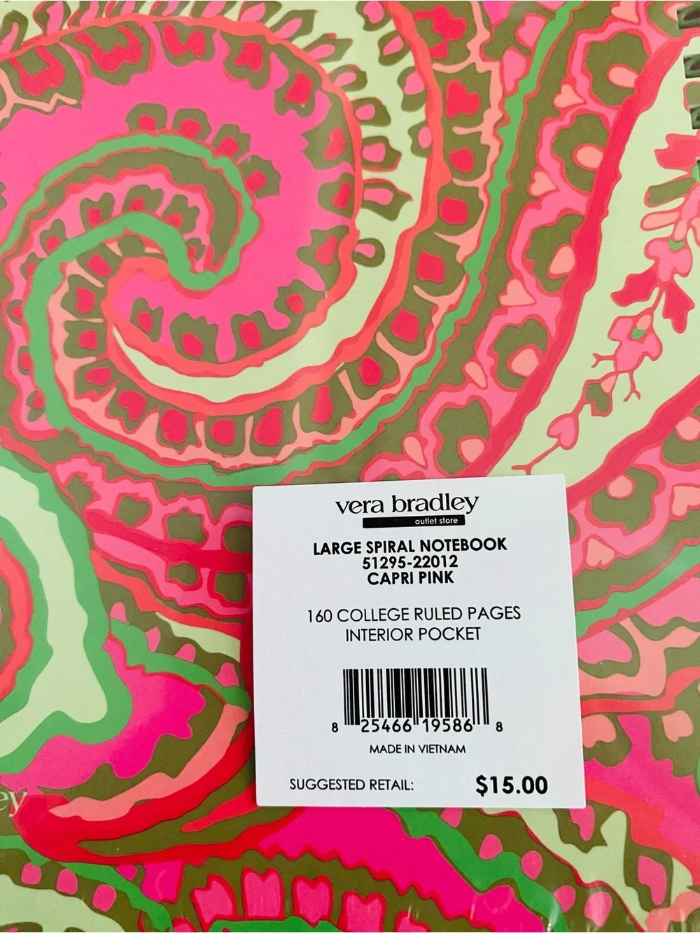 Vera Bradley spiral bound